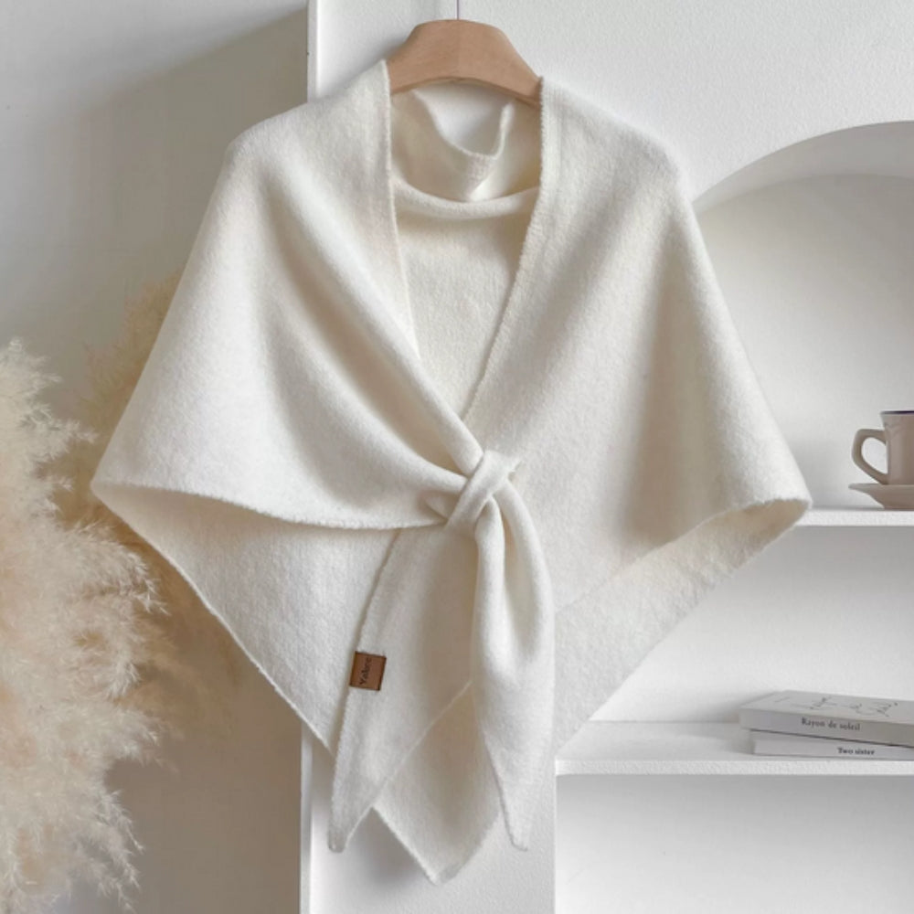 Soft Fringe Open Front Women's Poncho Cape Wrap
