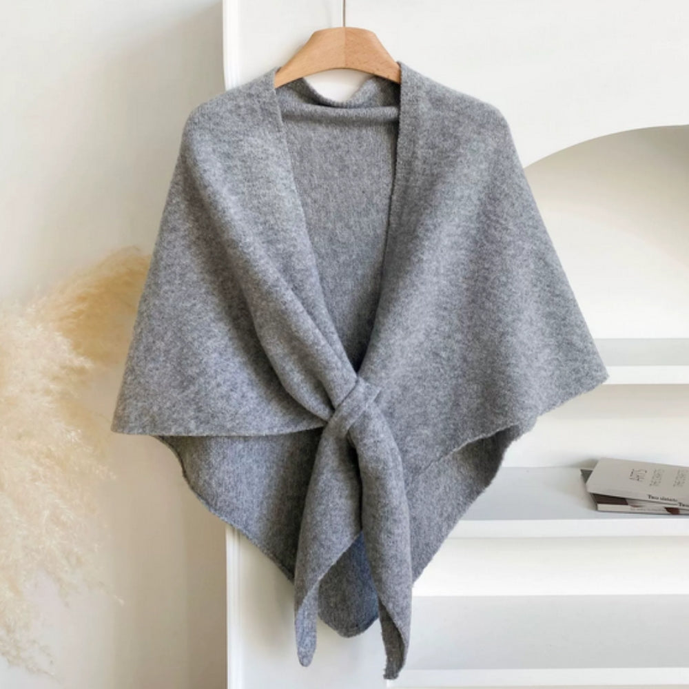 Soft Fringe Open Front Women's Poncho Cape Wrap