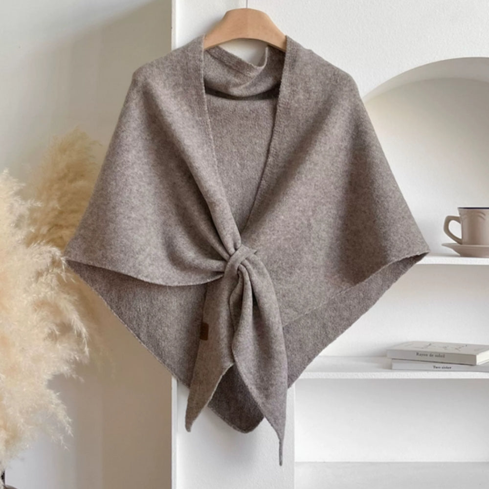 Soft Fringe Open Front Women's Poncho Cape Wrap