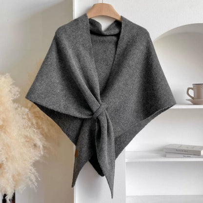 Soft Fringe Open Front Women's Poncho Cape Wrap