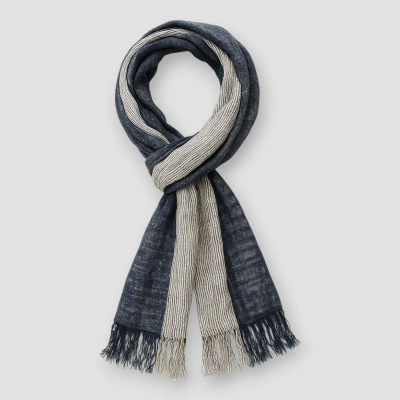 Classic Grey Patterned Scarf - Nocini