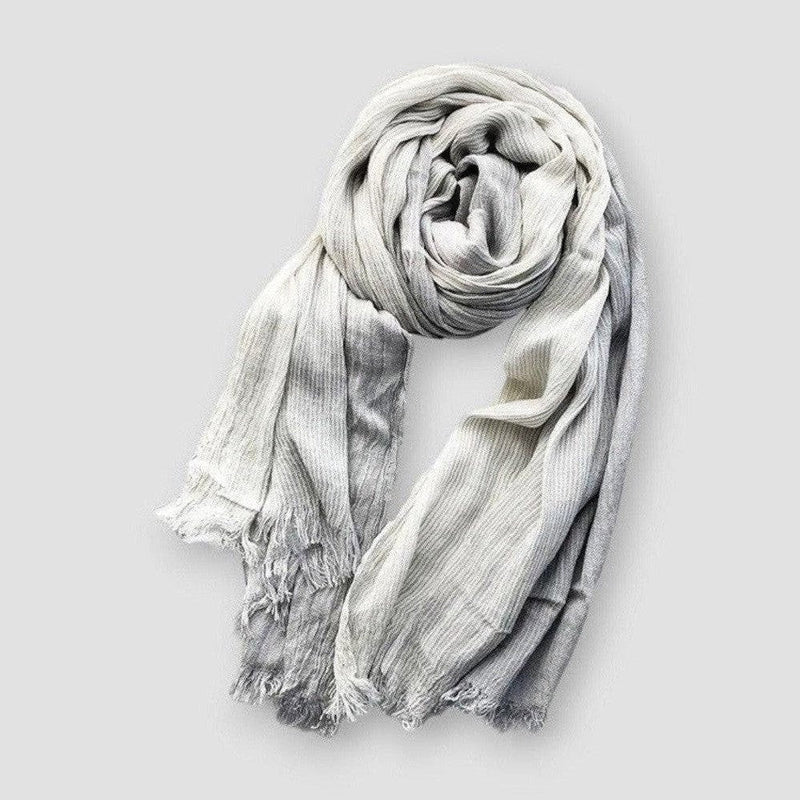 Classic Grey Patterned Scarf