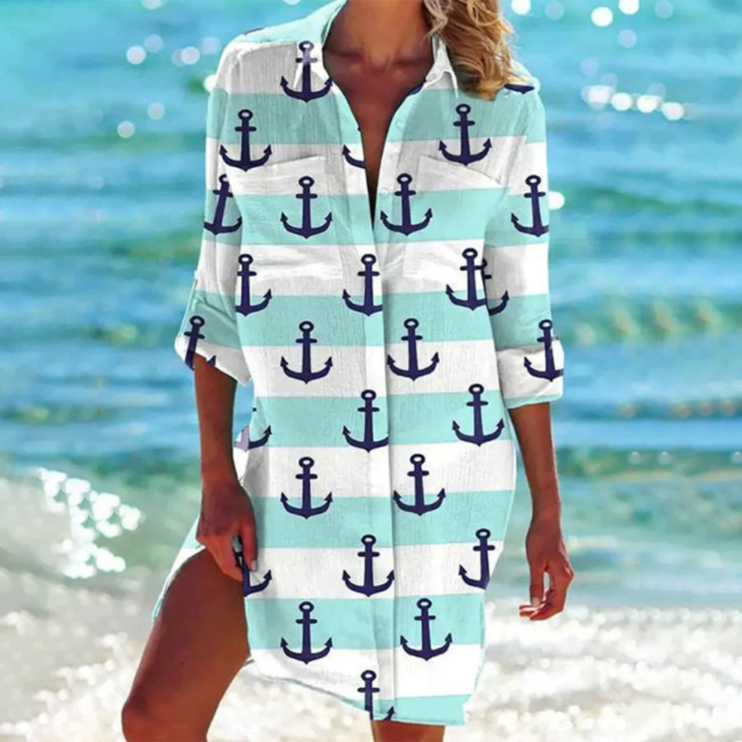 Relaxed Fit Women's Button Down Dress