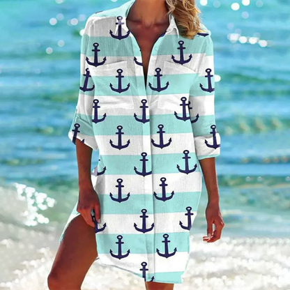 Relaxed Fit Women's Button Down Dress