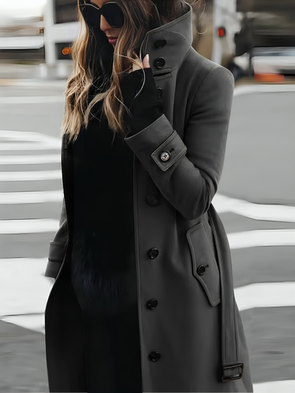 Elegant Women's Trench Coat with Belted Waist - Nocini