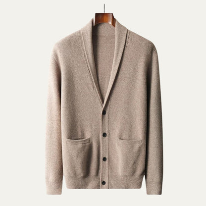 Cozy Men's Knitted Cardigan with Pockets
