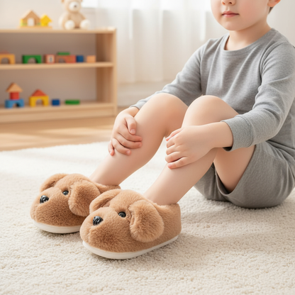 Kids' Cute Puppy Slippers - Pexav