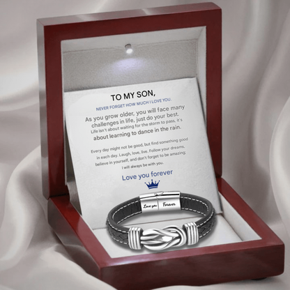 Eternal Loop Leather Bracelet