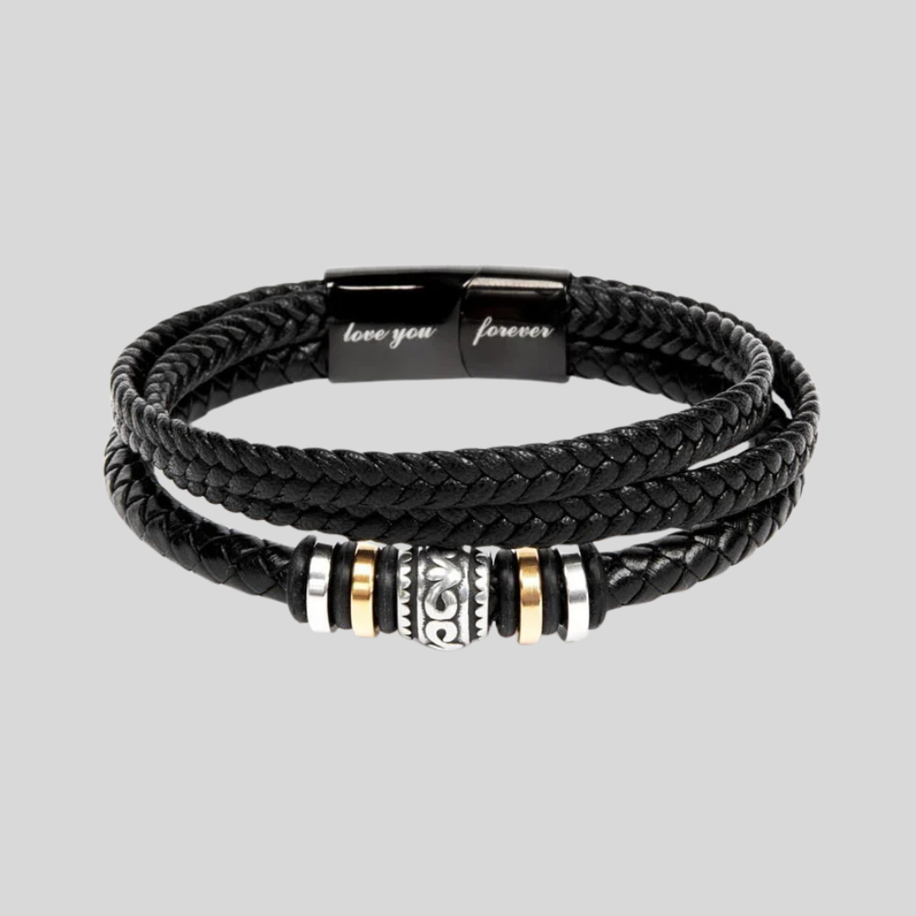 Stylish Men's Leather Bracelet - Olytrend
