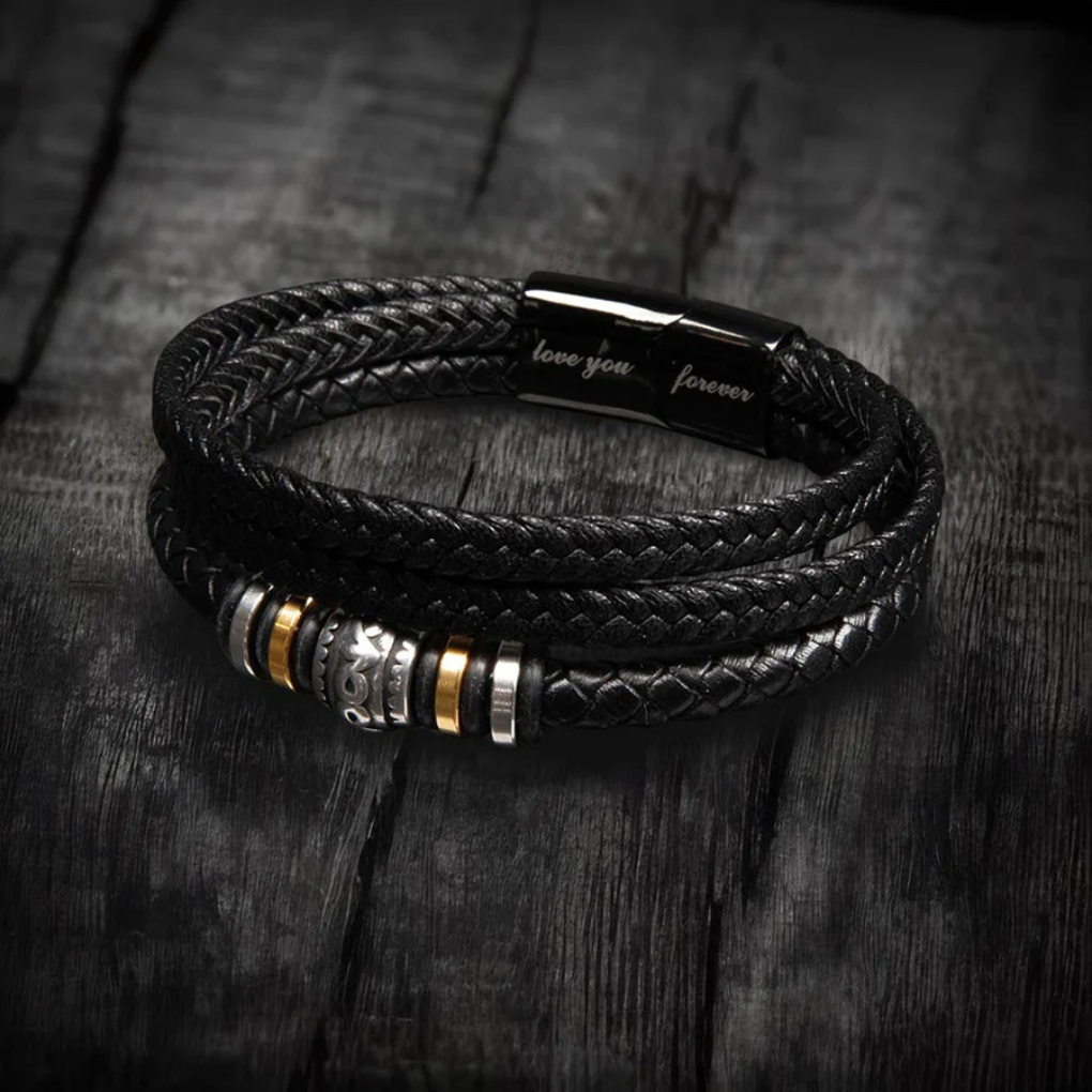 Stylish Men's Leather Wristband