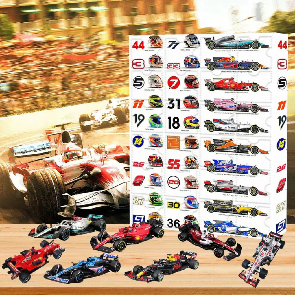 Racing Car Christmas Countdown Calendar - Olytrend
