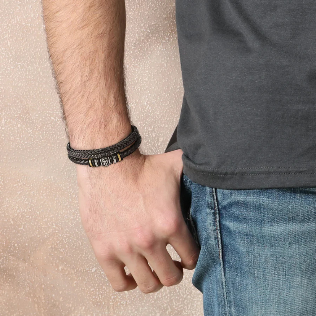 Leather Wristband for Guys - Olytrend