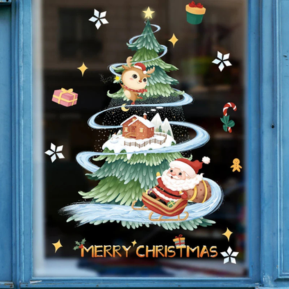 Festive Holiday Window Clings