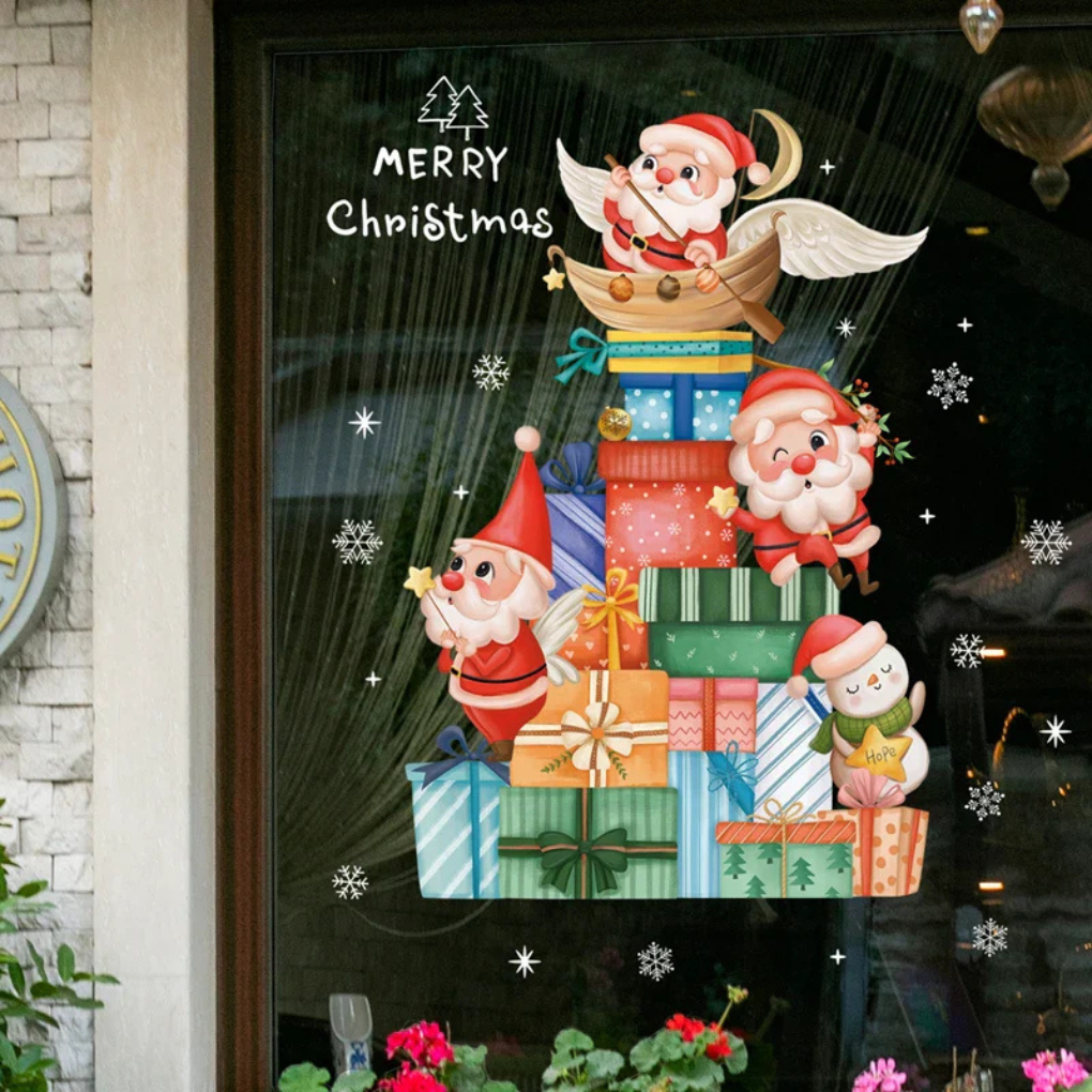 Festive Holiday Window Clings