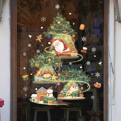 Festive Holiday Window Clings
