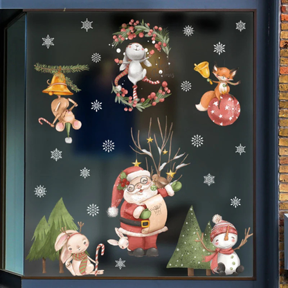 Festive Holiday Window Clings