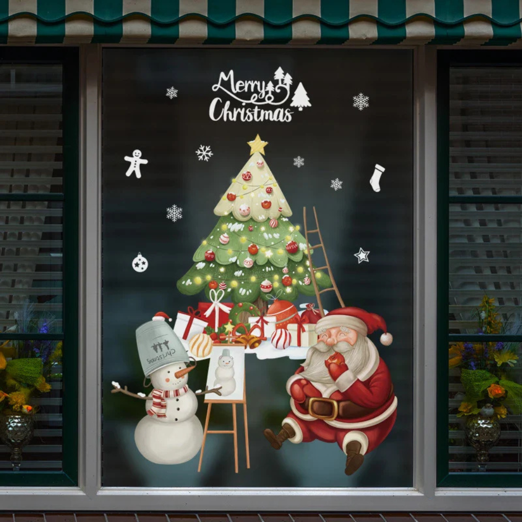 Festive Holiday Window Clings