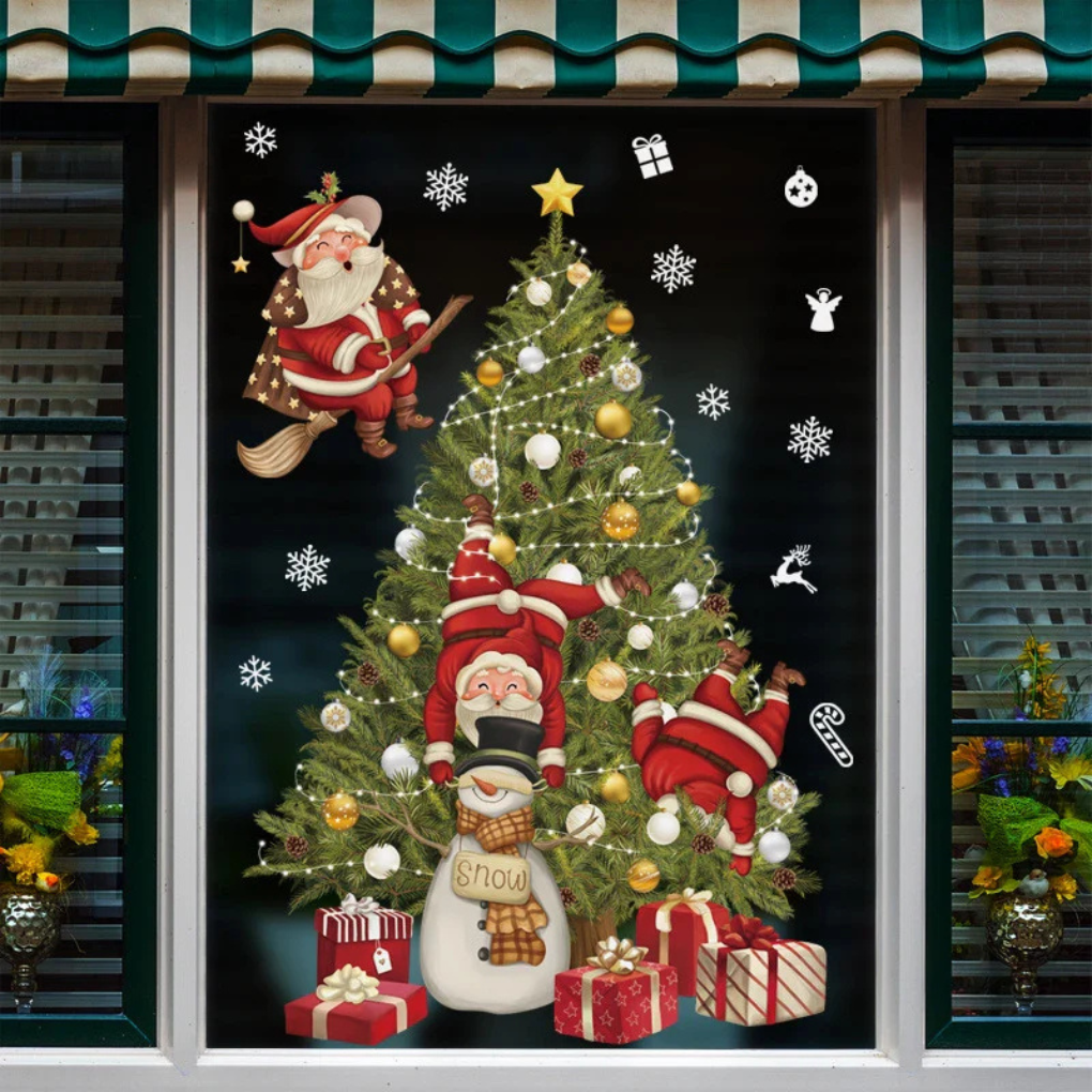 Festive Holiday Window Clings