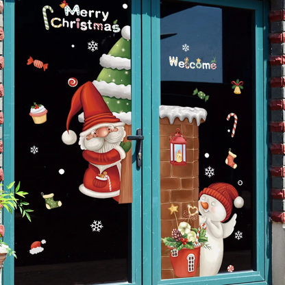 Festive Holiday Window Clings