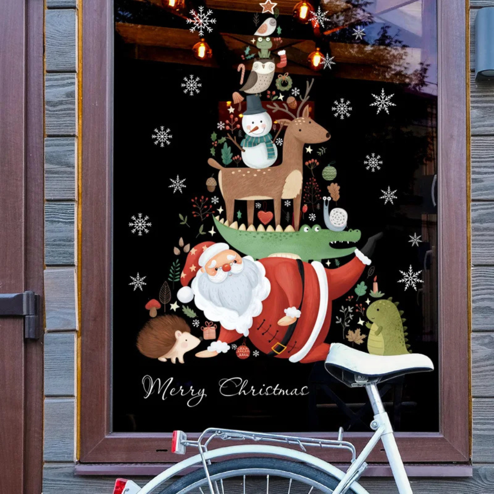 Festive Holiday Window Clings