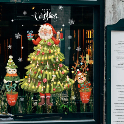 Festive Holiday Window Clings
