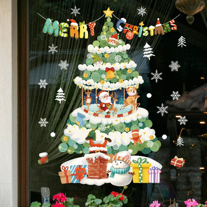 Festive Holiday Window Clings