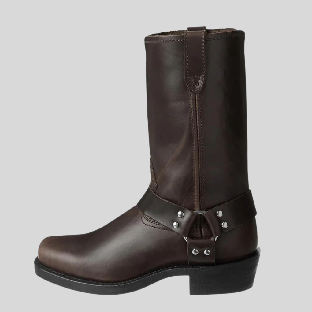 Rugged Cowboy Leather Boots