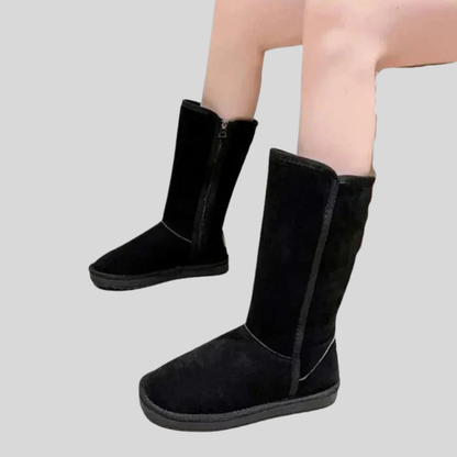 Ladies Warm Faux Suede Ankle Boots