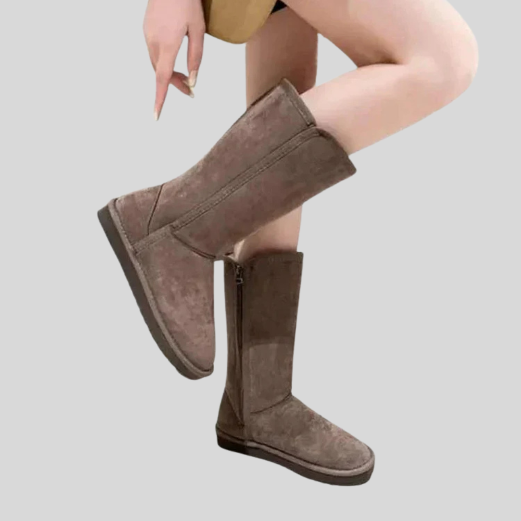 Ladies Warm Leather Ankle Boots
