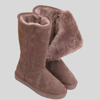 Ladies Warm Faux Suede Ankle Boots