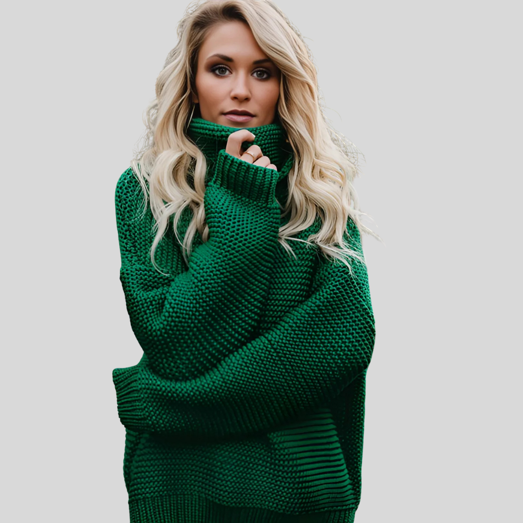 Soft Knit Crew Neck Winter Sweater for Ladies - Olytrend