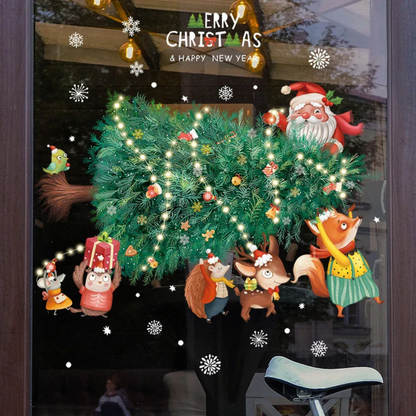 Festive Holiday Window Clings