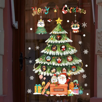 Festive Holiday Window Clings