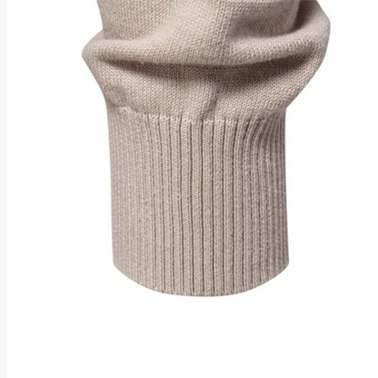 Timeless Herringbone Pattern Crew Sweater