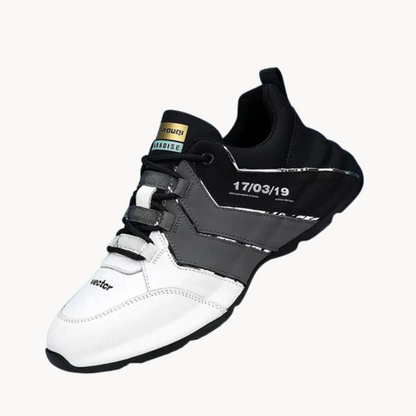 Men's Athletic Shoes - Airy Mesh - Thick Sole - Lace Up