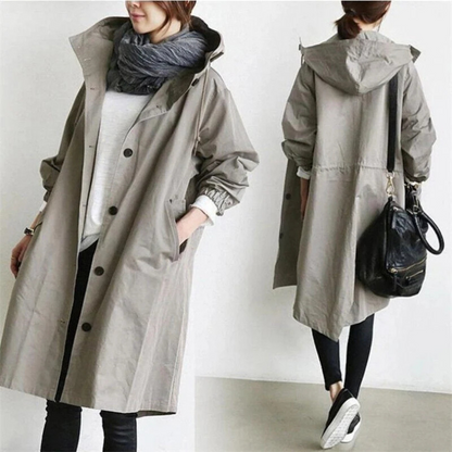 Timeless Women's Double Breasted Hooded Coat