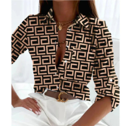 Colorful Ombre Women's Blouse for Daily Wear - Olytrend