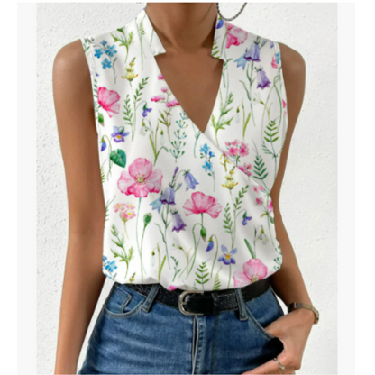 Ladies' Casual V Neck T Shirt