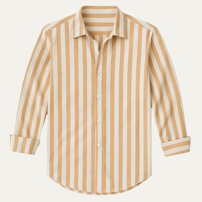 Classic Striped Linen Dress Shirt - Nocini
