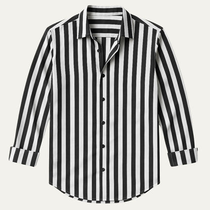 Classic Striped Linen Dress Shirt