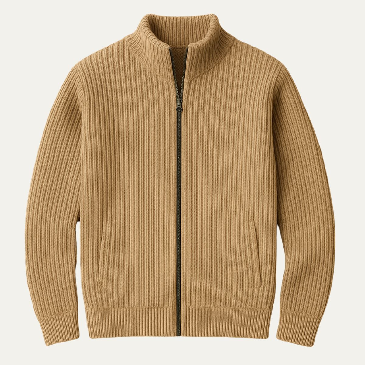Cozy Crew Neck Knit Cardigan Sweater - Nocini