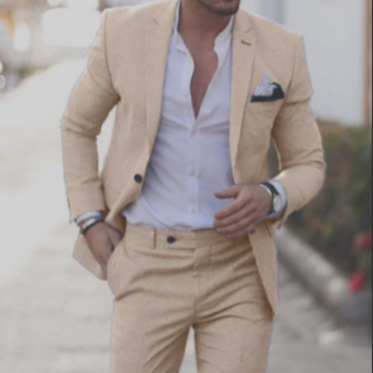 Men's Classic Lightweight Slim Fit 2 Piece Suit