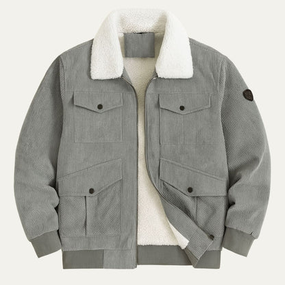 Warm Fleece Lined Classic Corduroy Mens Jacket