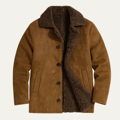 Warm Sheepskin Mens Classic Parka Coat - Nocini