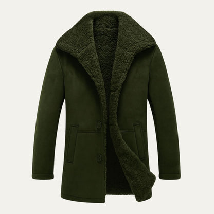Warm Mens Faux Fur Parka Coat
