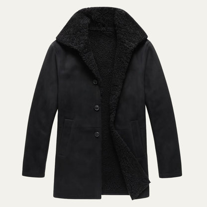 Warm Sheepskin Mens Classic Parka Coat