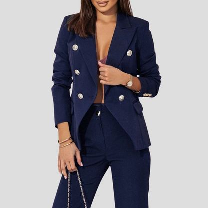 Women's Chic Summer Blazer Suit