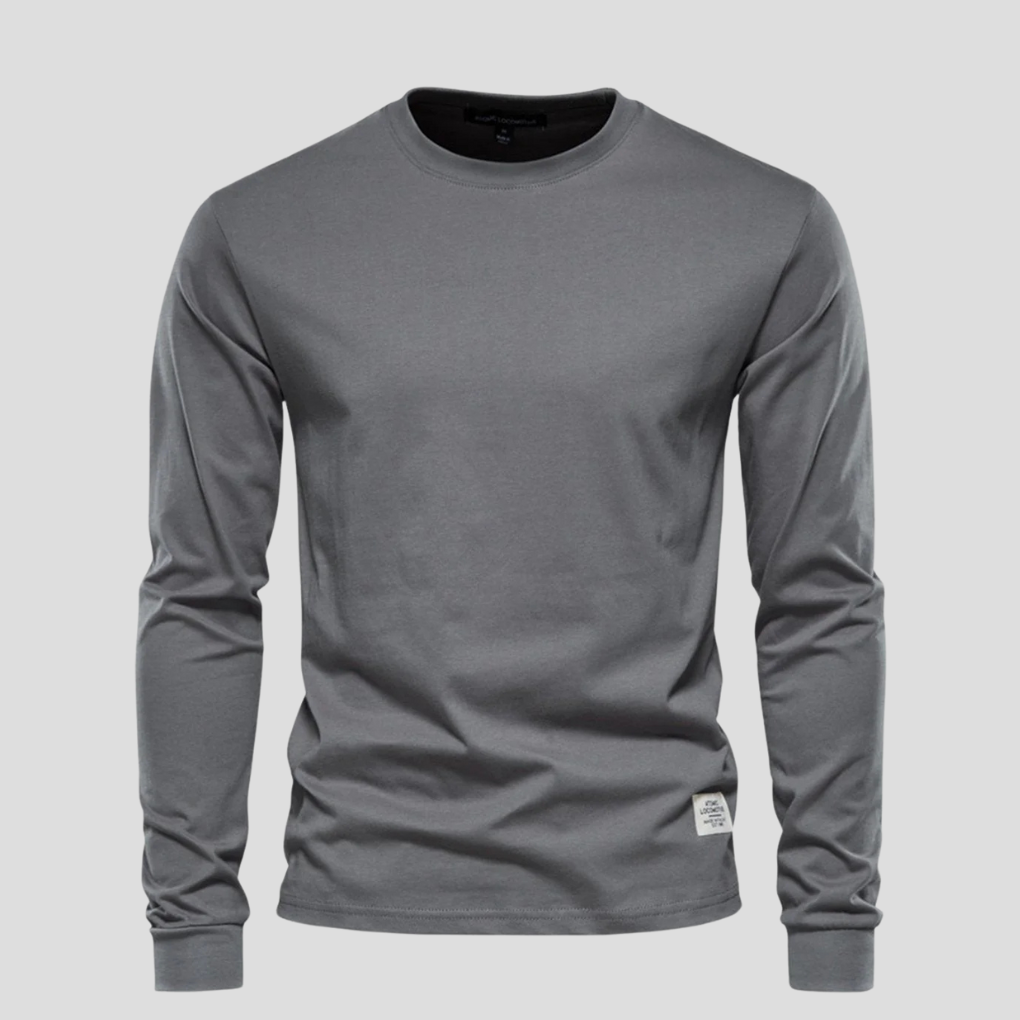Casual Men's Crew Neck Long Sleeve Tee