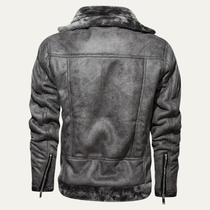 Warm Mens Leather Flight Jacket