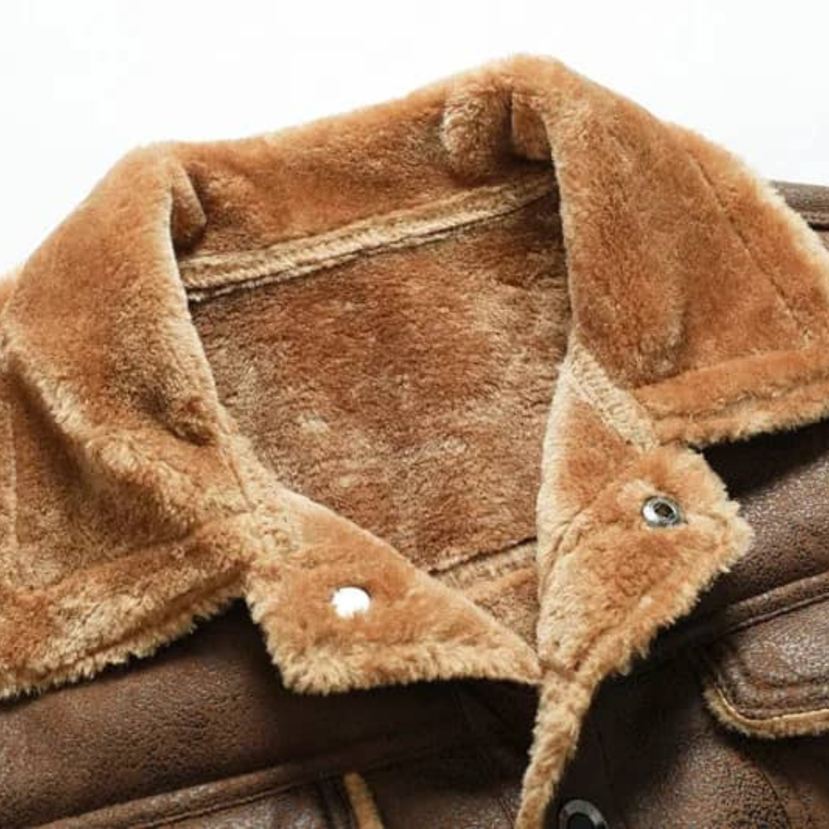 Warm Mens Leather Flight Jacket